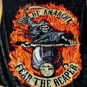 Sons of Anarchy Blanket – Fear the Reaper – 90" x 90-100" – Ultra Soft Fleece
